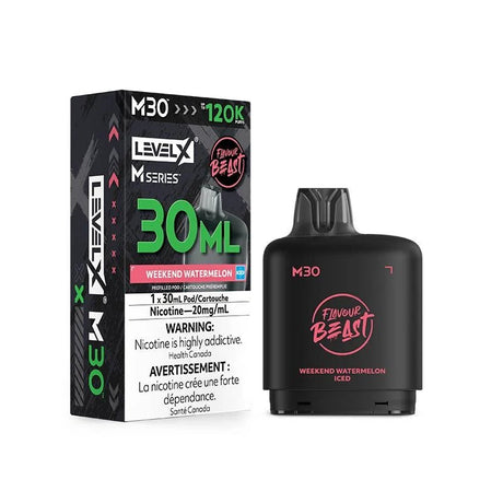 Level X M Series Pod - Flavour Beast - Weekend Watermelon Iced - Psycho Vape