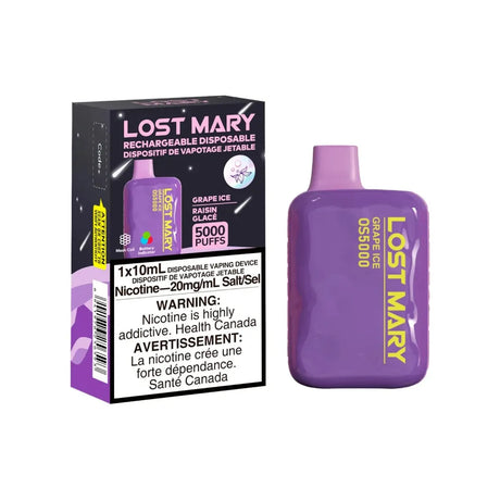 LOST MARY - Lost Mary OS5000 Disposable - Grape Ice - Psycho Vape
