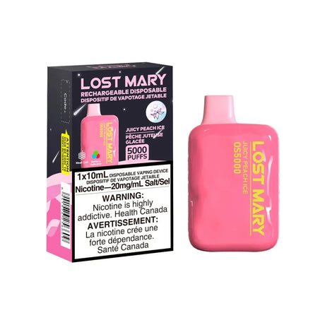 LOST MARY - Lost Mary OS5000 Disposable - Juicy Peach Ice - Psycho Vape