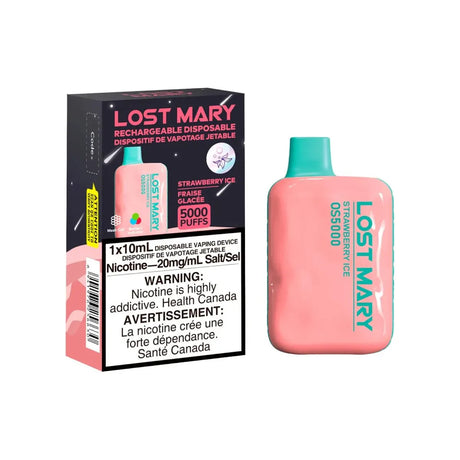 LOST MARY - Lost Mary OS5000 Disposable - Strawberry Ice - Psycho Vape