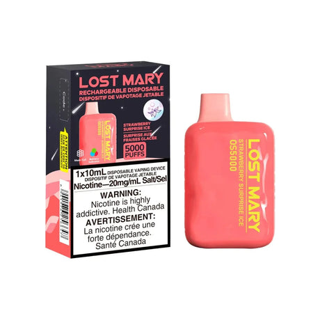 LOST MARY - Lost Mary OS5000 Disposable - Strawberry Surprise Ice - Psycho Vape