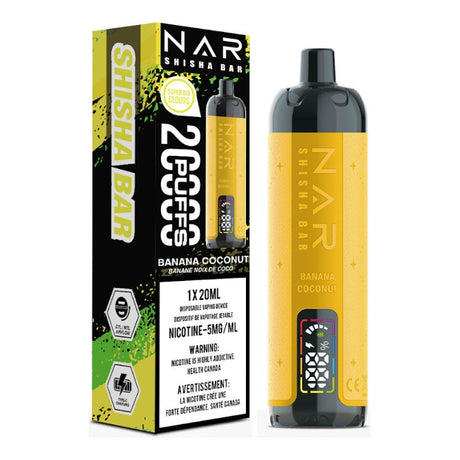 NAR SHISHA - Nar Shisha Bar 20K Disposable - Banana Coconut - Psycho Vape