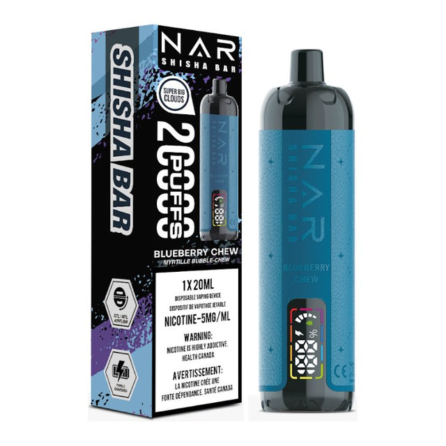 NAR SHISHA - Nar Shisha Bar 20K Disposable - Blueberry Chew - Psycho Vape