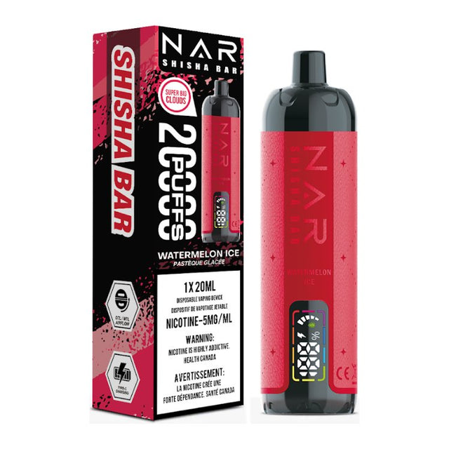 NAR SHISHA - Nar Shisha Bar 20K Disposable - Watermelon Ice - Psycho Vape