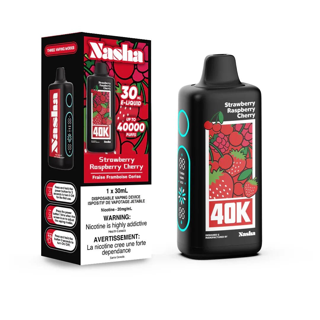 NASHA - Nasha 40K Disposable - Strawberry Raspberry Cherry - Psycho Vape