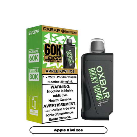 OXBAR - Svopp Rocky Vapor Oxbar 60K {Prefilled Pods} - Apple Kiwi Ice - Psycho Vape