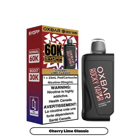 OXBAR - Svopp Rocky Vapor Oxbar 60K {Prefilled Pods} - Cherry Lime Classic - Psycho Vape