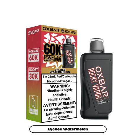 OXBAR - Svopp Rocky Vapor Oxbar 60K {Prefilled Pods} - Lychee Watermelon - Psycho Vape