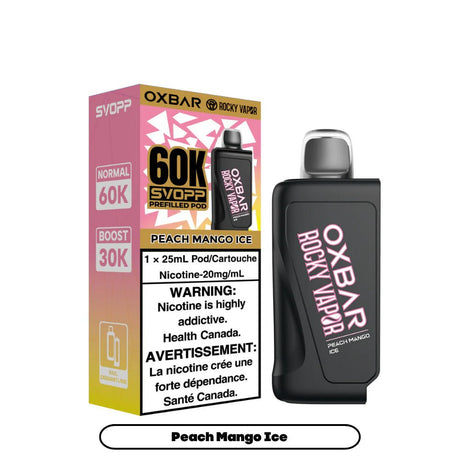 OXBAR - Svopp Rocky Vapor Oxbar 60K {Prefilled Pods} - Peach Mango Ice - Psycho Vape