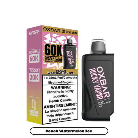 OXBAR - Svopp Rocky Vapor Oxbar 60K {Prefilled Pods} - Peach Watermelon Ice - Psycho Vape