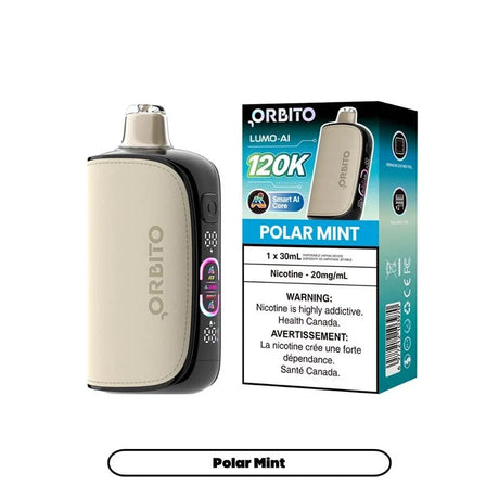 Polar Mint – Orbito Lumo AI 120K Disposable Vape - Psycho Vape