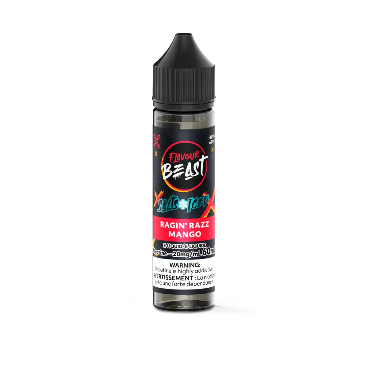 Psycho Vape - Flavour Beast E - Liquid - Ragin' Razz Mango (ICED) - Psycho Vape