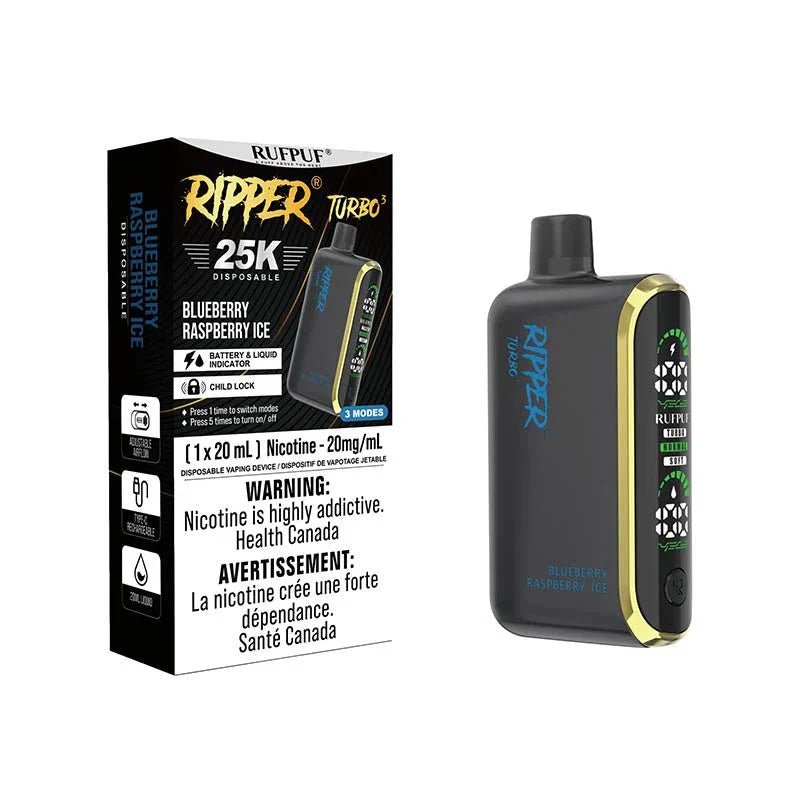 RIPPER - Ripper Turbo 3 25K Disposable - Blueberry Raspberry Ice - Psycho Vape