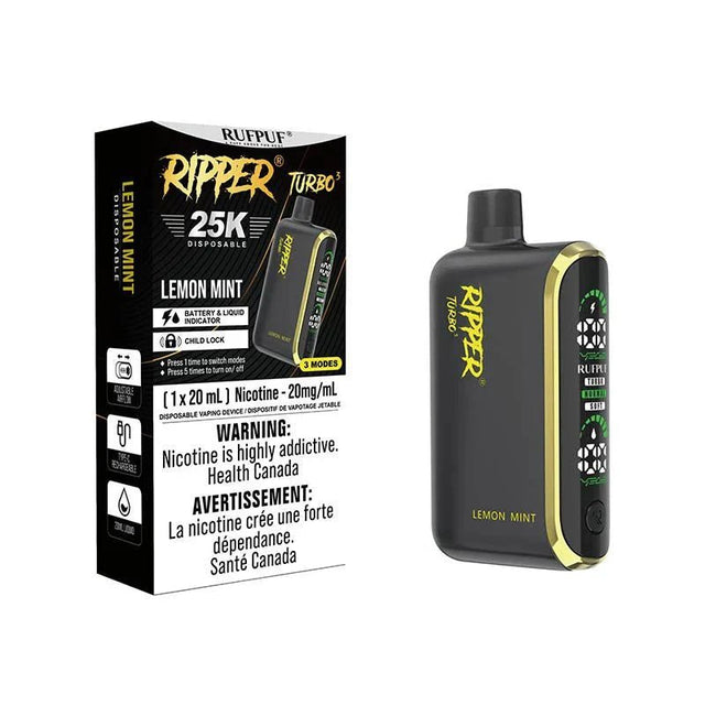 RIPPER - Ripper Turbo 3 25K Disposable - Lemon Mint - Psycho Vape