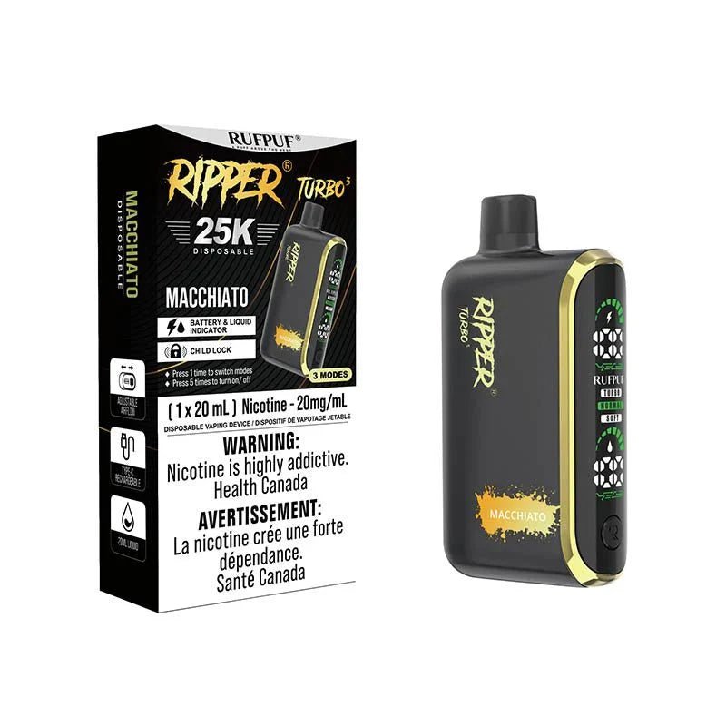 RIPPER - Ripper Turbo 3 25K Disposable - Macchiato - Psycho Vape