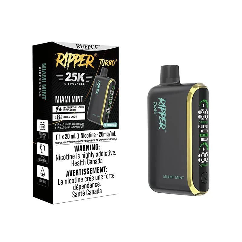 RIPPER - Ripper Turbo 3 25K Disposable - Miami Mint - Psycho Vape