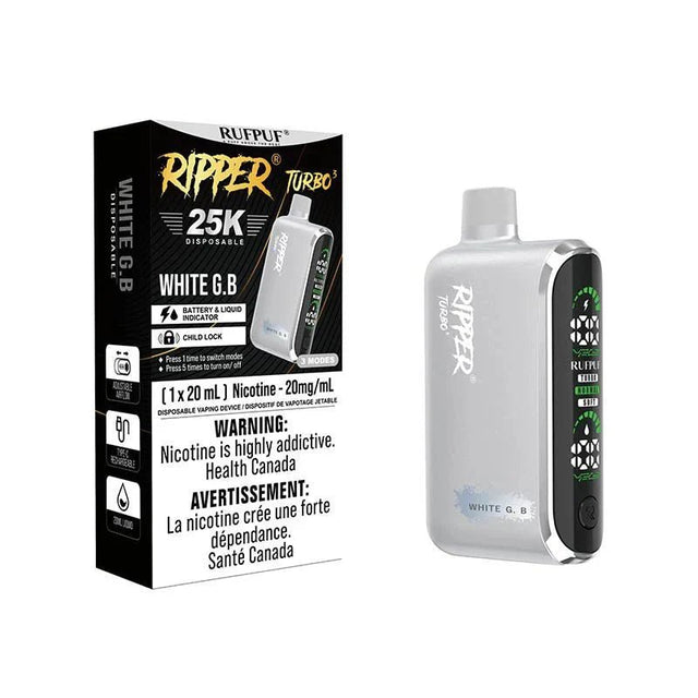 RIPPER - Ripper Turbo 3 25K Disposable - White G.B - Psycho Vape