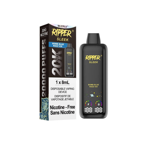 Ripper SLEEK 20K 0mg - Bomb Blue Razz Ice - Psycho Vape