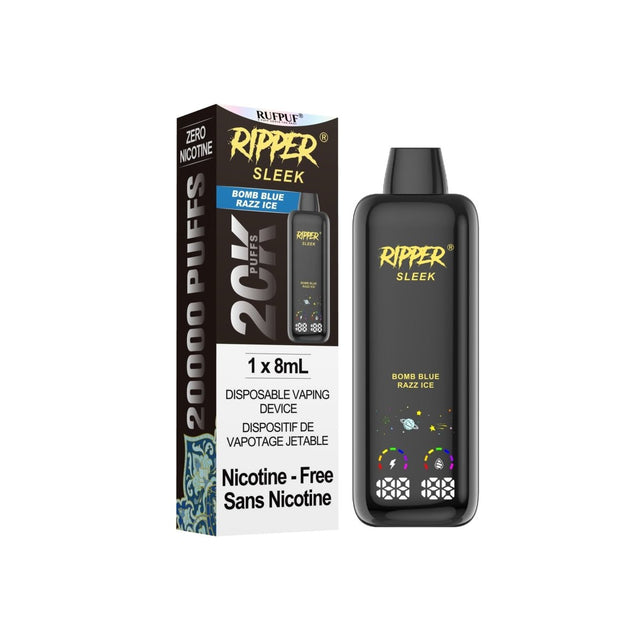 Ripper SLEEK 20K 0mg - Bomb Blue Razz Ice - Psycho Vape