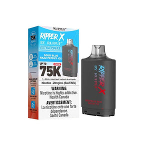 RIPPERX - Ripper X Pod by Rufpuf 75K - Sour Blue Razz Patchy Ice - Psycho Vape