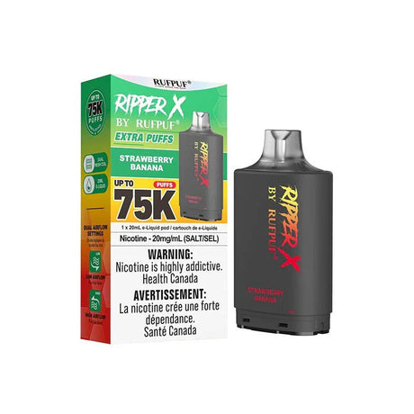 RIPPERX - Ripper X Pod by Rufpuf 75K - Strawberry Banana - Psycho Vape