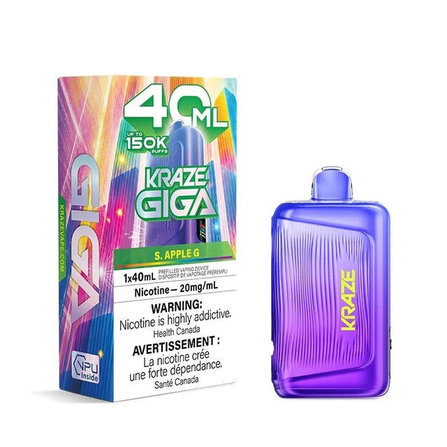 S. Apple G Disposable Vape – Kraze Giga 150K - Psycho Vape