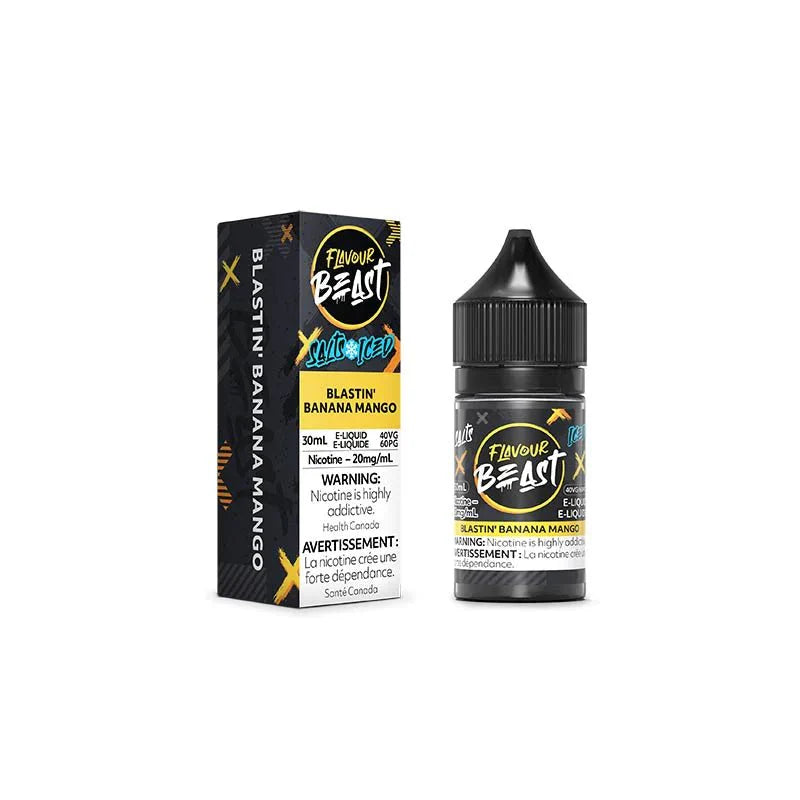 Shop Blastin' Banana Mango Iced Salt by Flavour Beast E-Liquid - at Vapeshop Mania