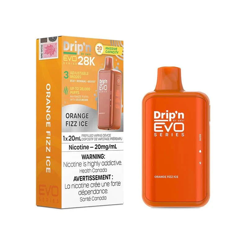 Shop Drip'n by Envi EVO Series 28K Disposable - Orange Fizz (ON) - at Vapeshop Mania