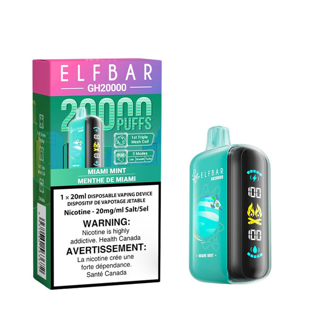 Shop ELF Bar GH20000 Disposable - Miami Mint - at Vapeshop Mania