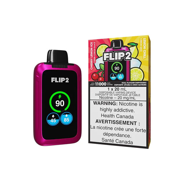 Shop Flip 2 11000 Disposable - Cherry Lemon Ice And Lemon Chill - at Vapeshop Mania