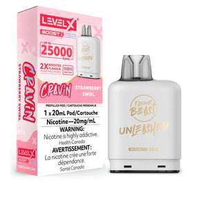 Shop Level X Boost Pod Unleashed 20mL - Strawberry Swirl - at Vapeshop Mania