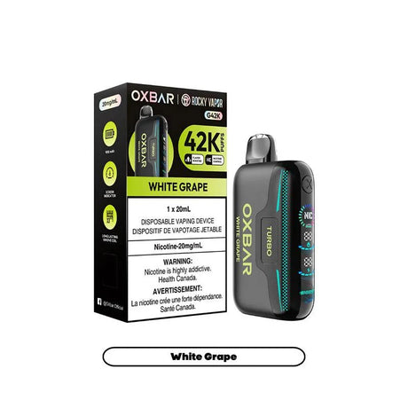 Shop OXBAR G42K Disposable - White Grape - at Vapeshop Mania