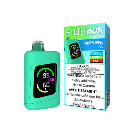 Shop STLTH 60K Disposable - Green Apple Ice - at Vapeshop Mania