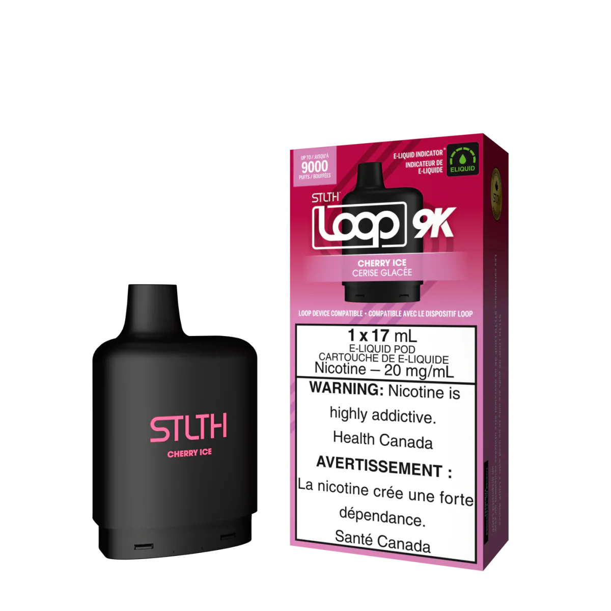 Shop STLTH LOOP 9K Pod Pack - Cherry Ice - at Vapeshop Mania