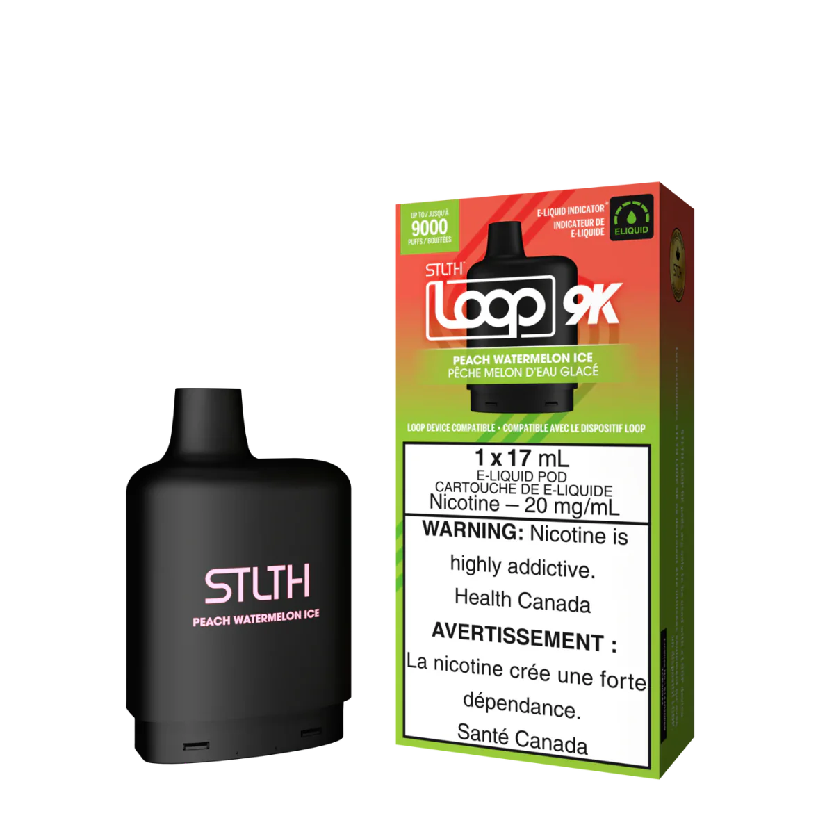 Shop STLTH LOOP 9K Pod Pack - Peach Watermelon Ice - at Vapeshop Mania