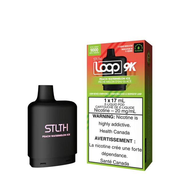 Shop STLTH LOOP 9K Pod Pack - Peach Watermelon Ice - at Vapeshop Mania