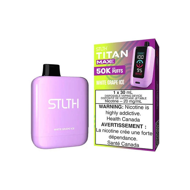 Shop STLTH Titan Max Disposable - White Grape Ice - at Vapeshop Mania