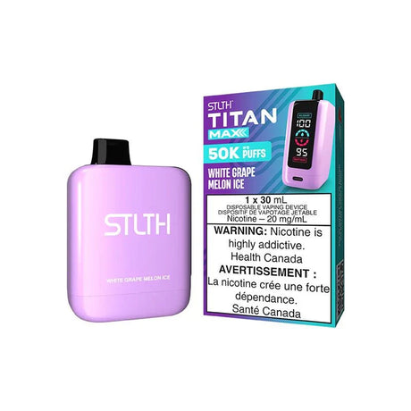 Shop STLTH Titan Max Disposable - White Grape Melon Ice - at Vapeshop Mania