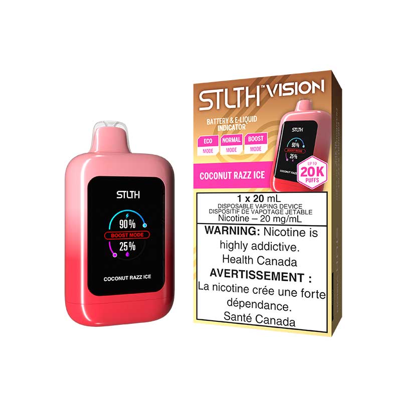 Shop STLTH Vision 20K Disposable - Coconut Razz Ice - at Vapeshop Mania