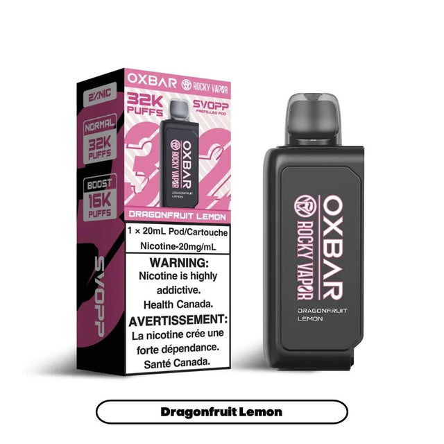 Shop Svopp Rocky Vapor Oxbar [Prefilled Pods] 32K - Dragonfruit Lemon - at Vapeshop Mania