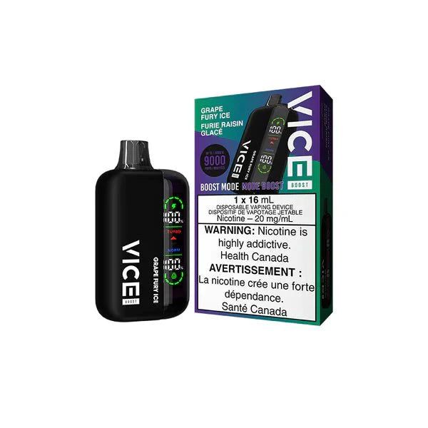 VICE - VICE BOOST 9000 Disposable - Grape Fury Ice - Psycho Vape