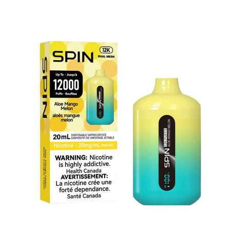 SPIN - Spin 12k Disposable Vape - Aloe Mango Melon - Psycho Vape