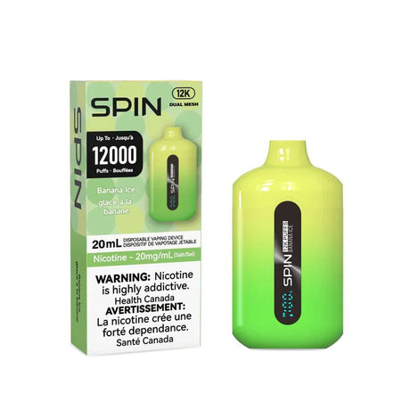 SPIN - Spin 12k Disposable Vape - Banana Ice - Psycho Vape