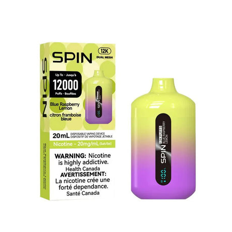 SPIN - Spin 12k Disposable Vape - Blue Raspberry Lemon - Psycho Vape