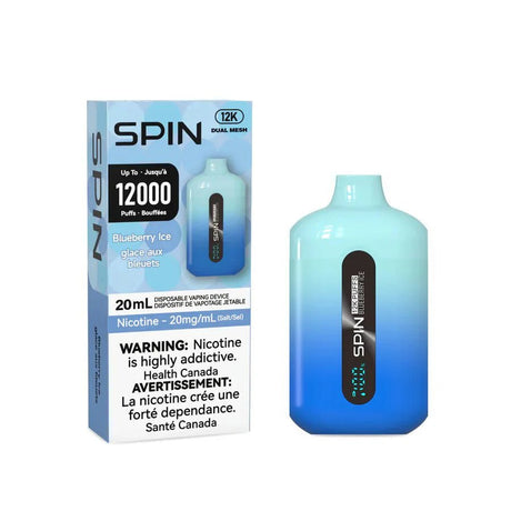 SPIN - Spin 12k Disposable Vape - Blueberry Ice - Psycho Vape