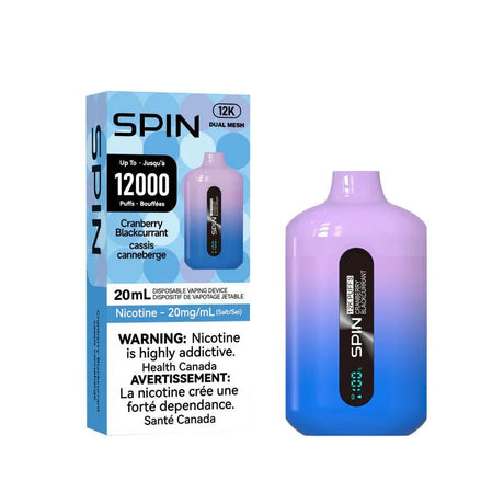 SPIN - Spin 12k Disposable Vape - Cranberry Blackcurrant - Psycho Vape