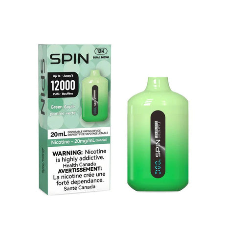 SPIN - Spin 12k Disposable Vape - Green Apple - Psycho Vape