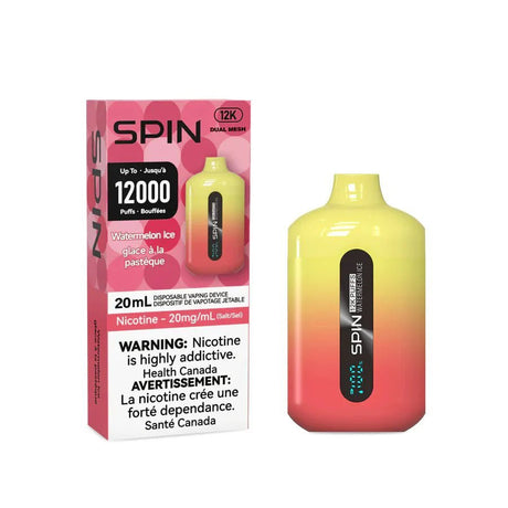 SPIN - Spin 12k Disposable Vape - Watermelon Ice - Psycho Vape