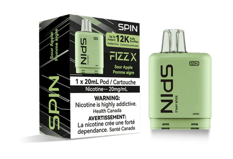 SPIN - Spin Fizz X 12K Pod - Sour Apple - Psycho Vape