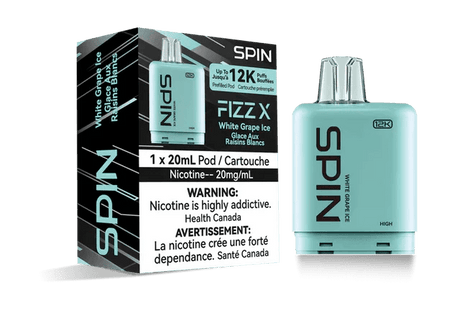 SPIN - Spin Fizz X 12K Pod - White Grape Ice - Psycho Vape